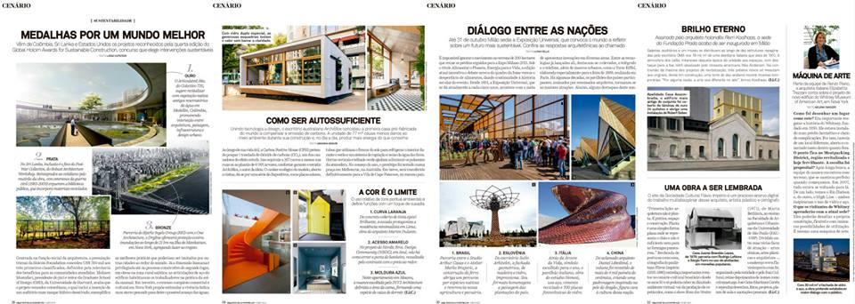 Escalera de la Casa Blanca en Revista Arquitetura & Construção (Brasil)