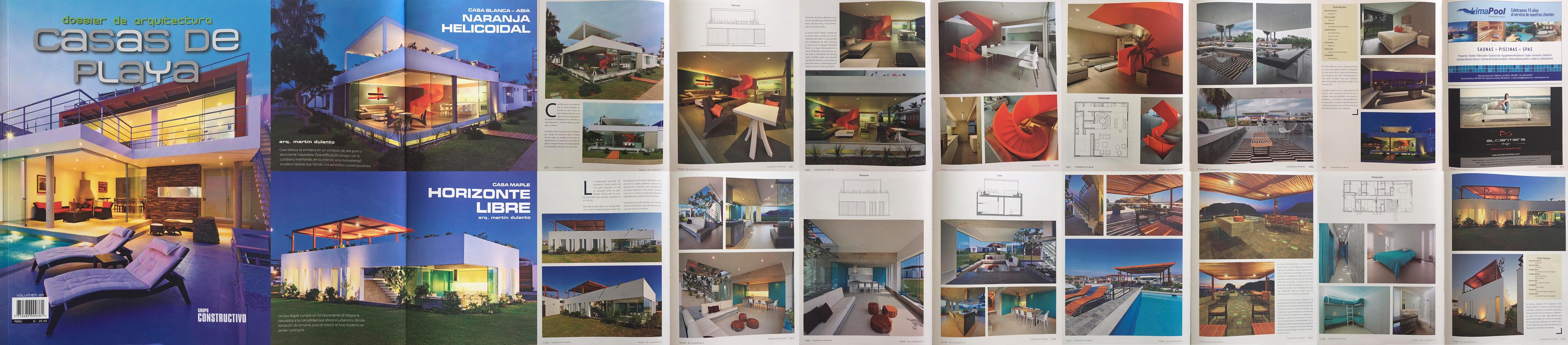Casa Blanca y Casa Maple en revista “Dossier de Arquitectura” volumen 28 diciembre 2015