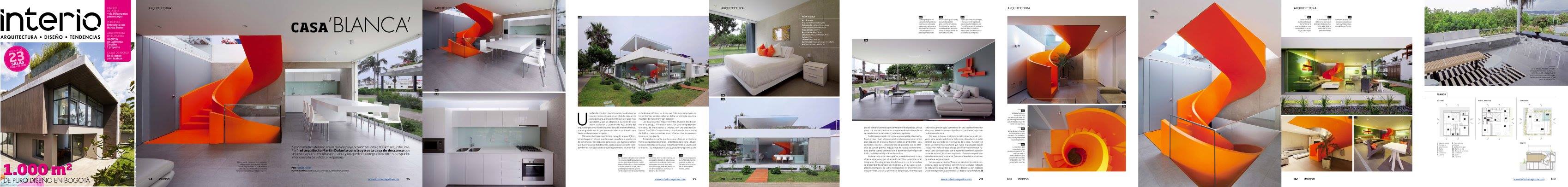 Casa Blanca Interio Magazine COLOMBIA  abril 2016