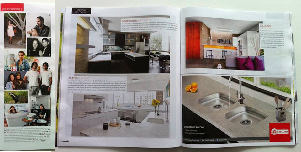 Cocina de la Casa Seta en Revista Casa & Mas de El Comercio.  Edición 39. Julio 2013